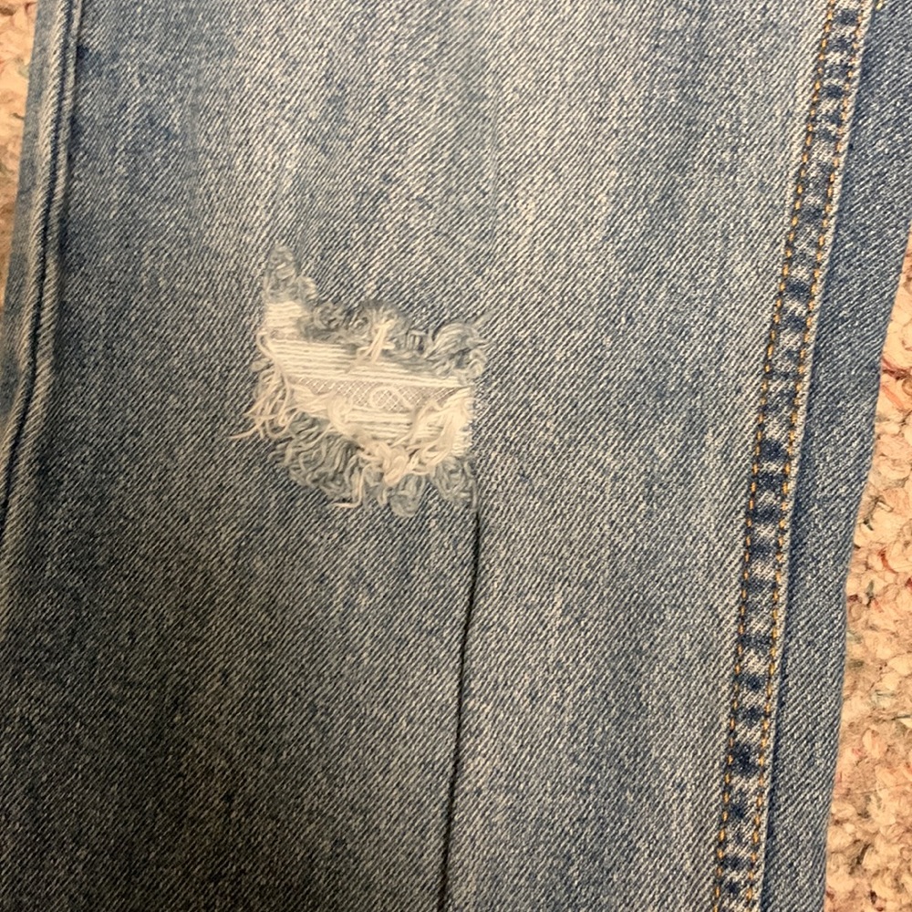 Levi's Blue Distressed Ankle Jeans - Picture 3 of 10